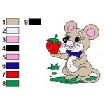 Animal Baby Mouse Embroidery Design